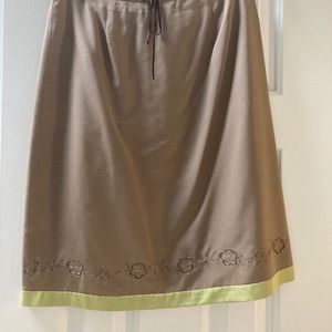 100% Silk Skirt with Embroidery
